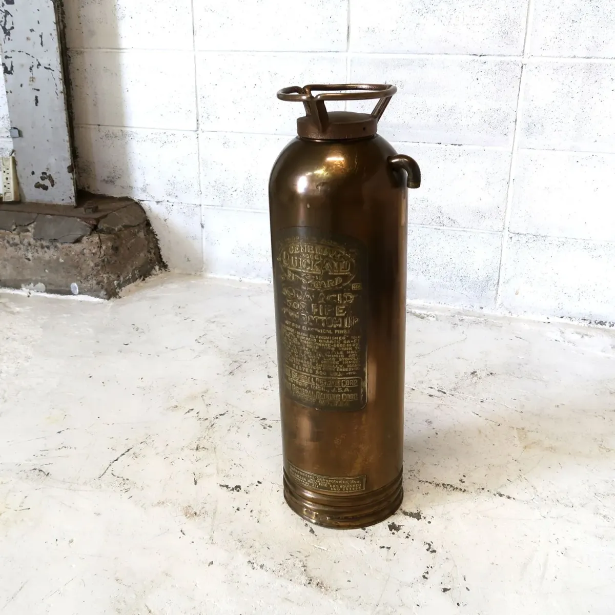 ビンテージ 消火器 銅×真鍮