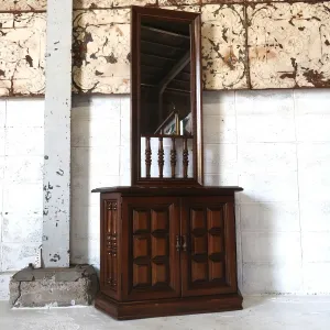アンティーク ハイバックキャビネット
