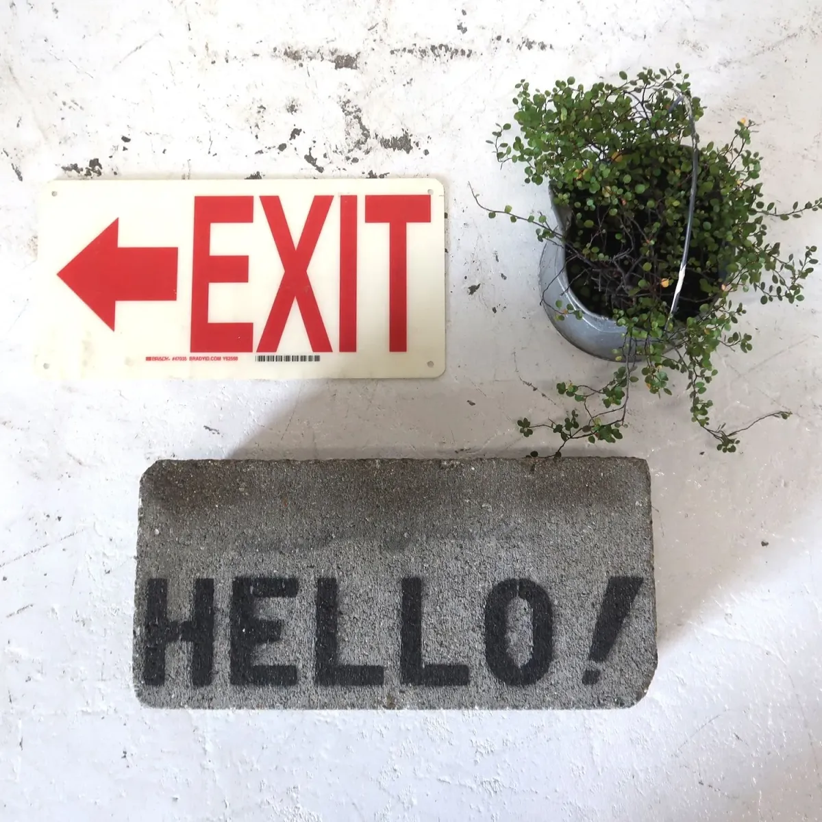 EXIT サインプレート ファイバー製