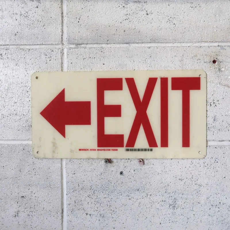 EXIT サインプレート ファイバー製