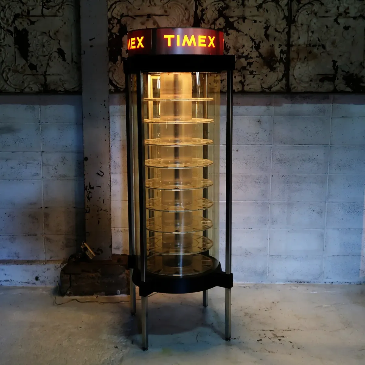 TIMEX ライトアップ 回転ショーケース