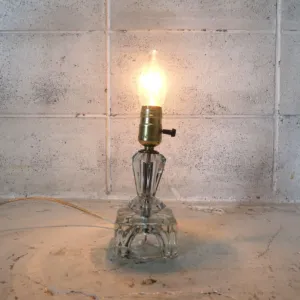 アンティーク ガラスベース テーブルランプ