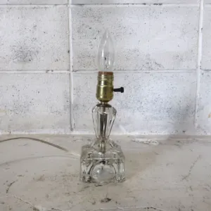 アンティーク ガラスベース テーブルランプ