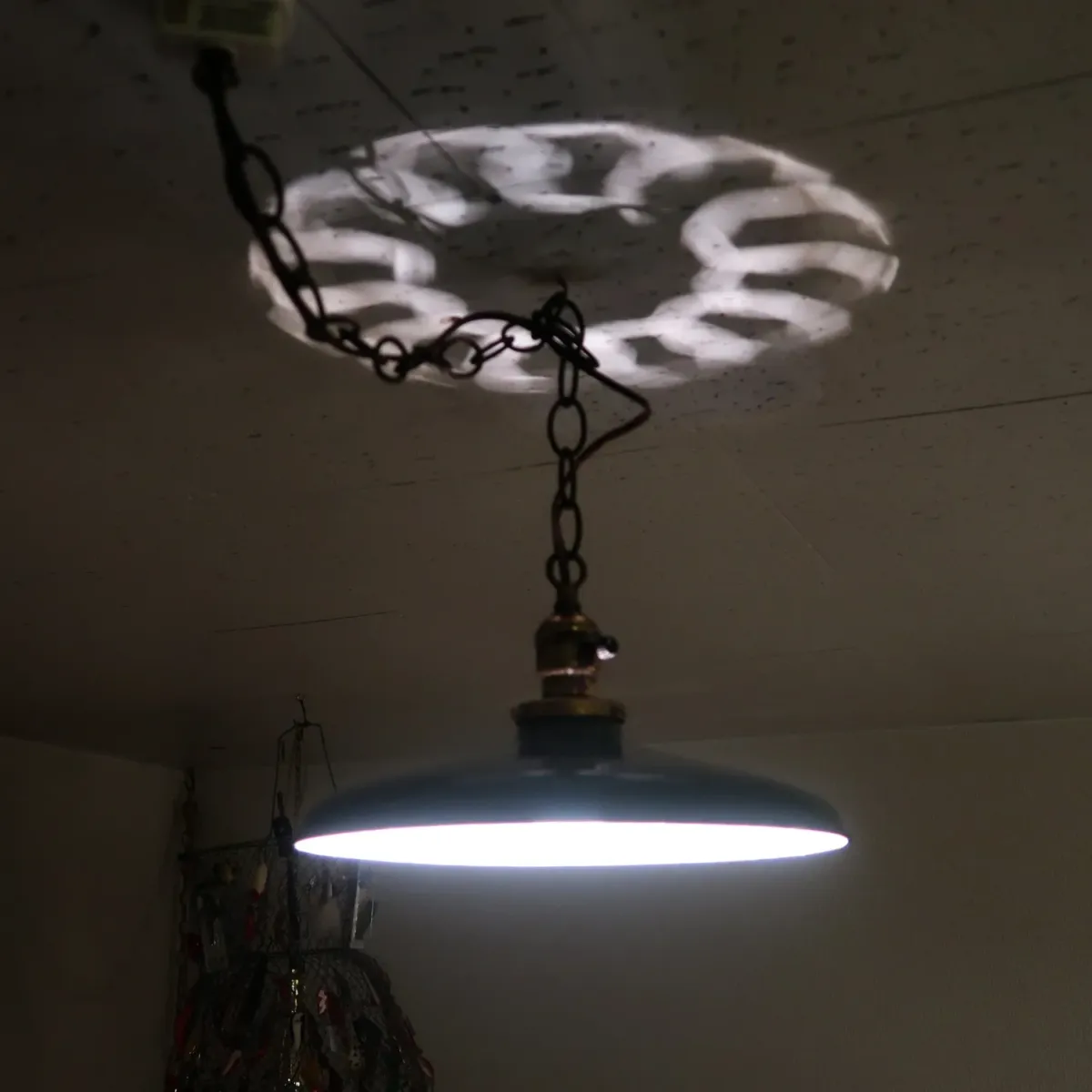 ビンテージ ホーロー ファクトリーランプ