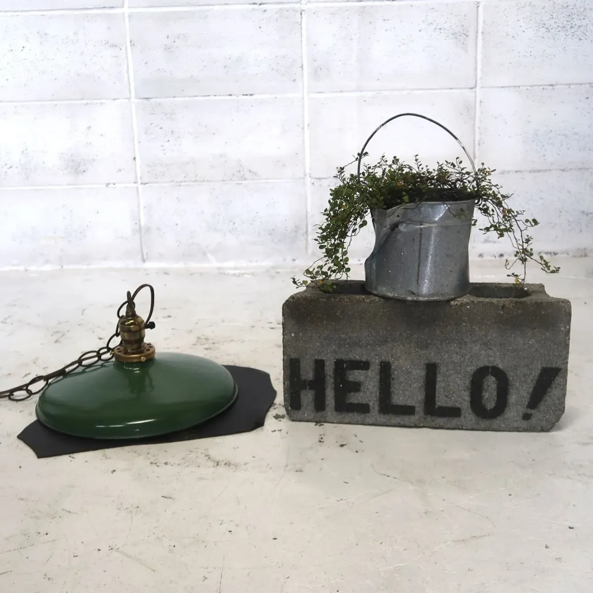 ビンテージ ホーロー ファクトリーランプ