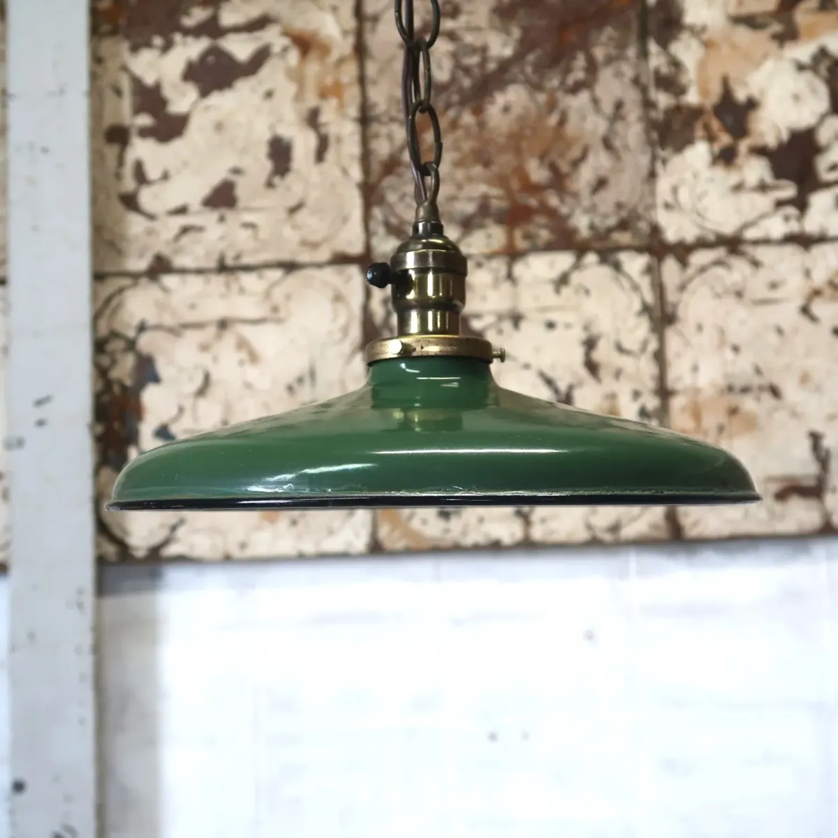 ビンテージ ホーロー ファクトリーランプ