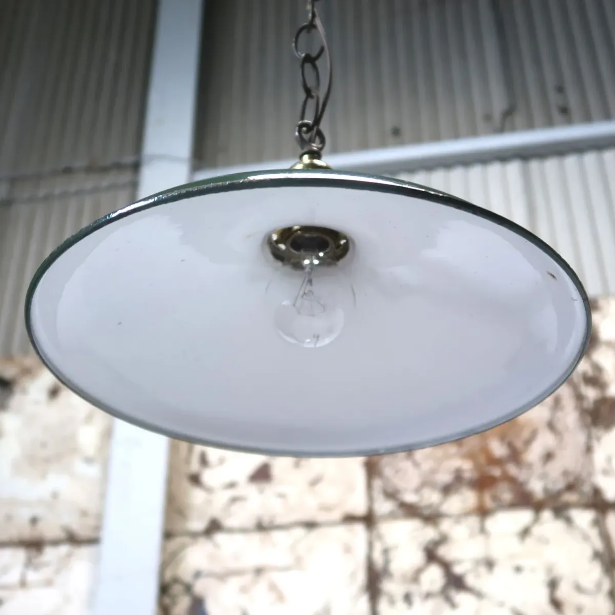 ビンテージ ホーロー ファクトリーランプ