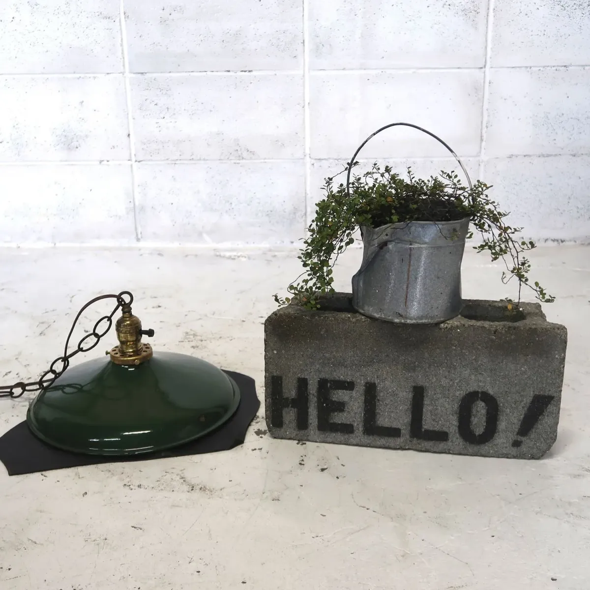 ビンテージ ホーロー ファクトリーランプ