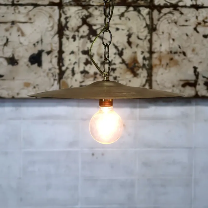 ビンテージ シンバル カスタムペンダントランプ