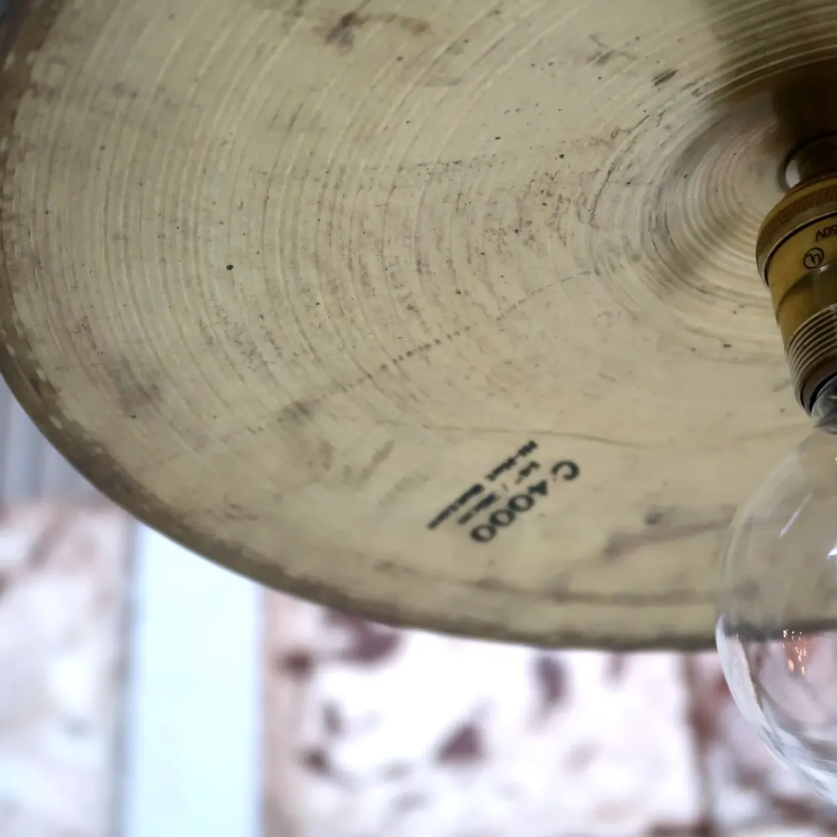 ビンテージ シンバル カスタムペンダントランプ