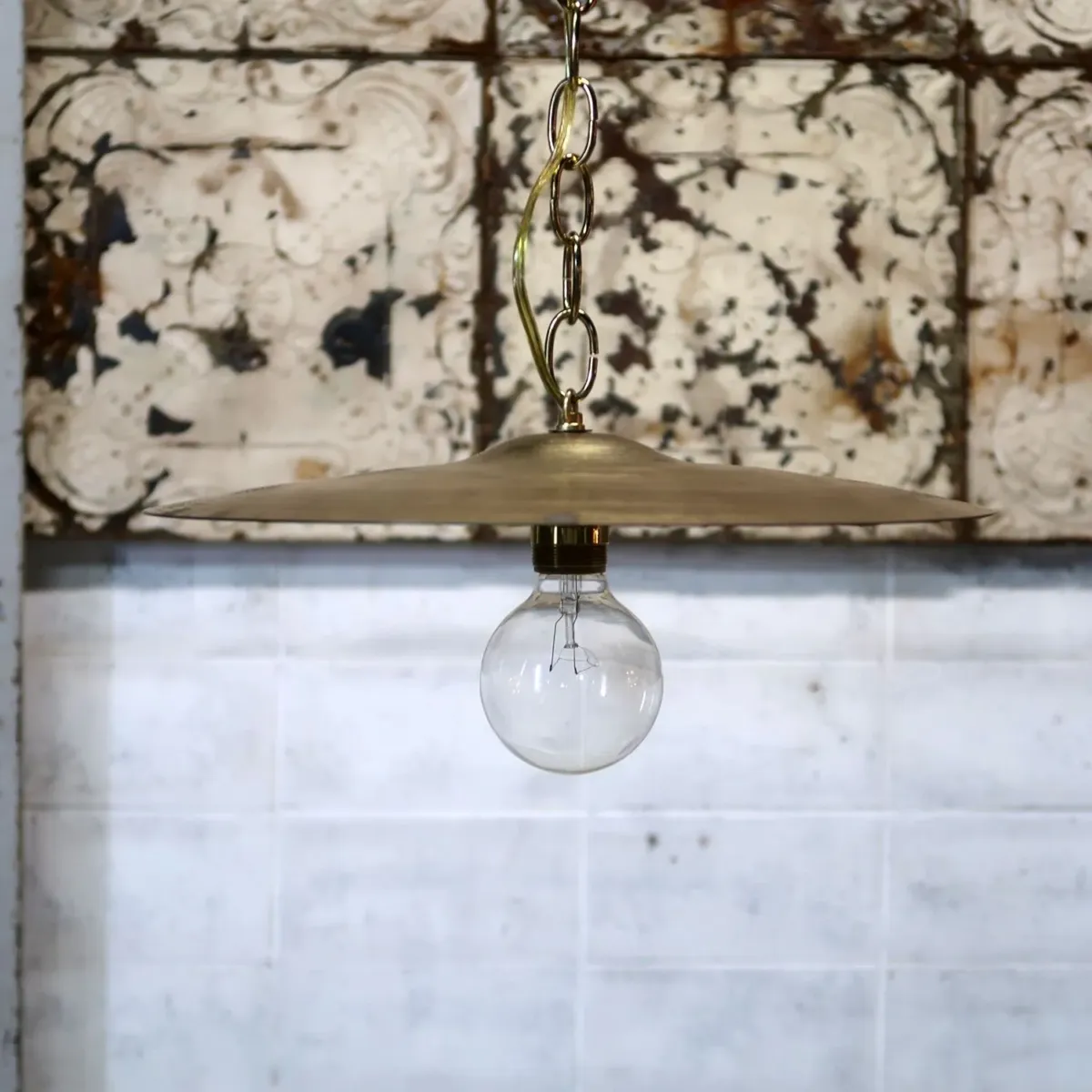 ビンテージ シンバル カスタムペンダントランプ