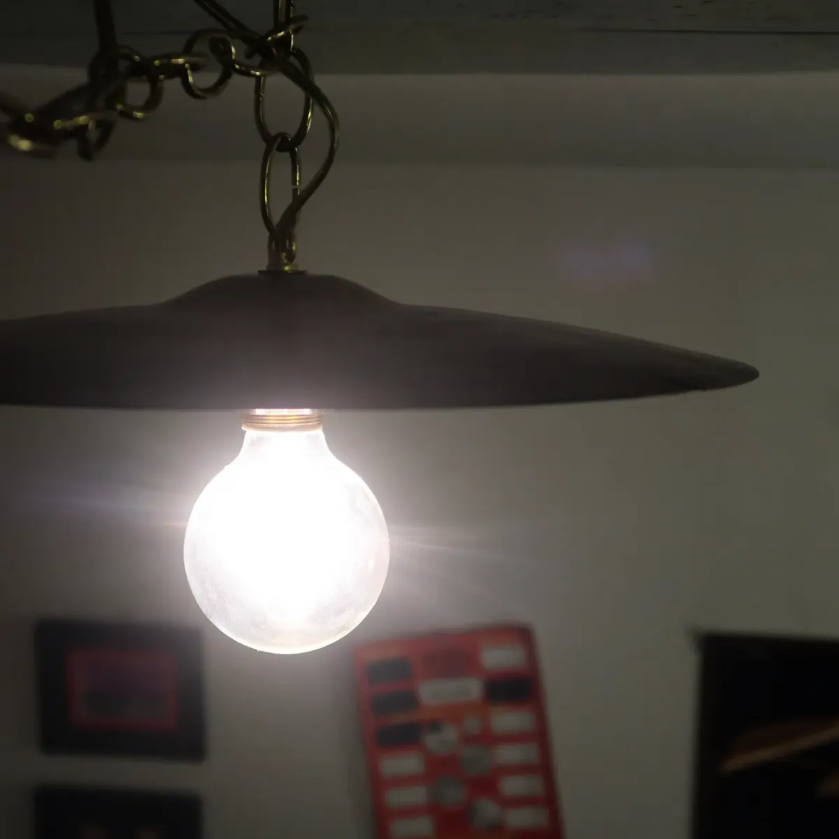 ビンテージ シンバル カスタムペンダントランプ