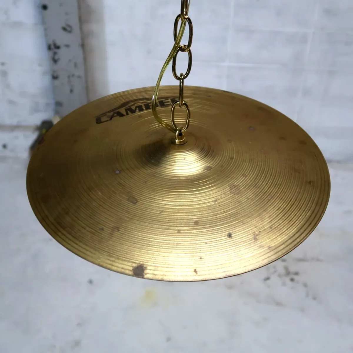 ビンテージ シンバル カスタムペンダントランプ