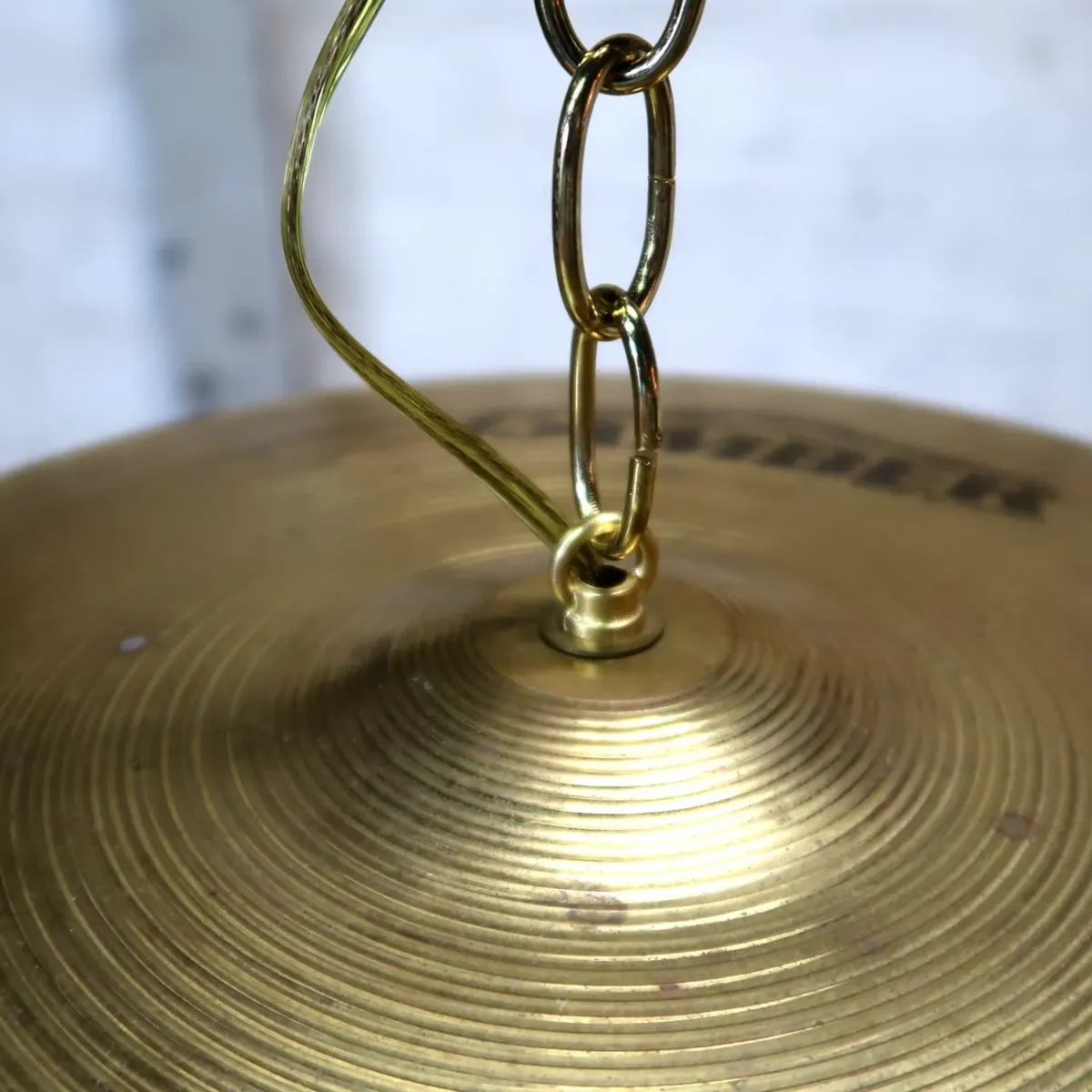 ビンテージ シンバル カスタムペンダントランプ