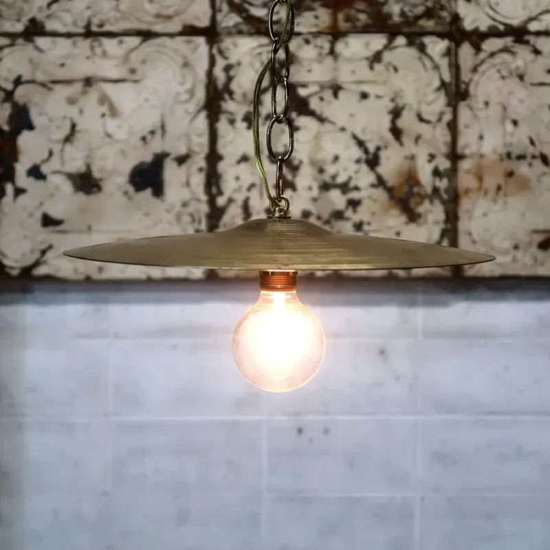 ビンテージ シンバル カスタムペンダントランプ