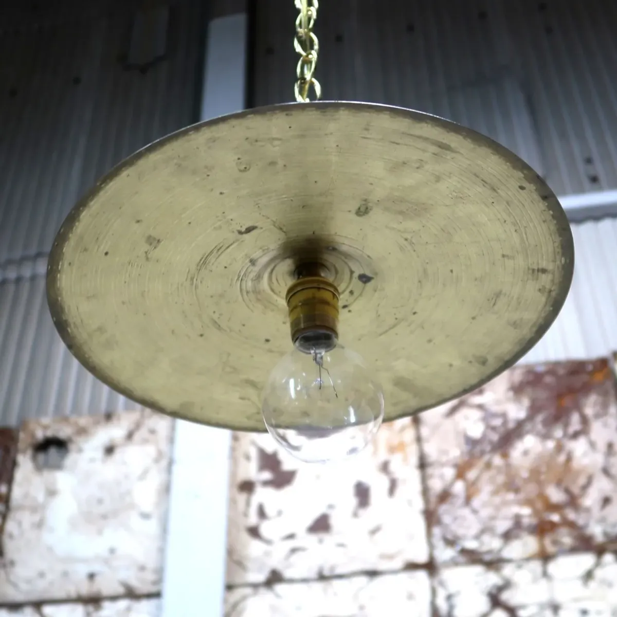 ビンテージ シンバル カスタムペンダントランプ