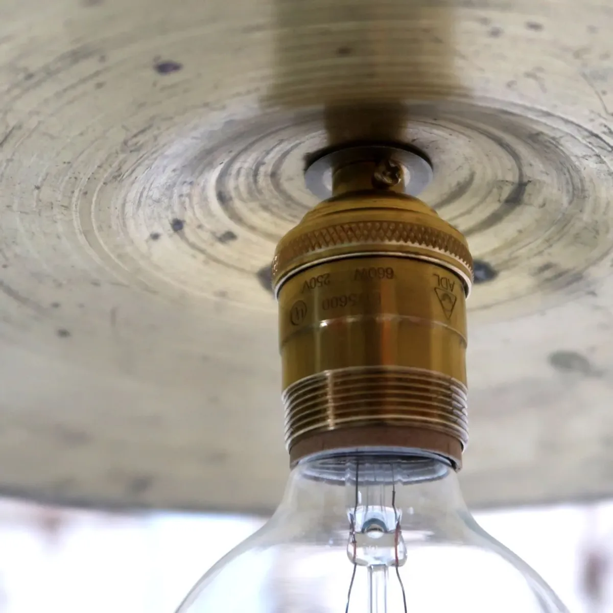 ビンテージ シンバル カスタムペンダントランプ