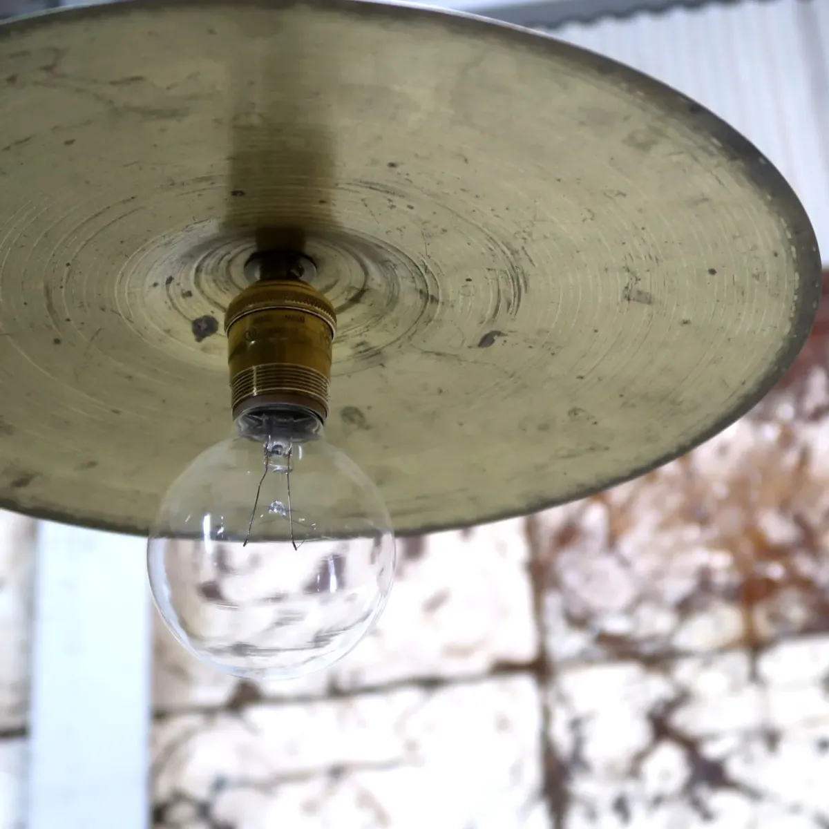 ビンテージ シンバル カスタムペンダントランプ