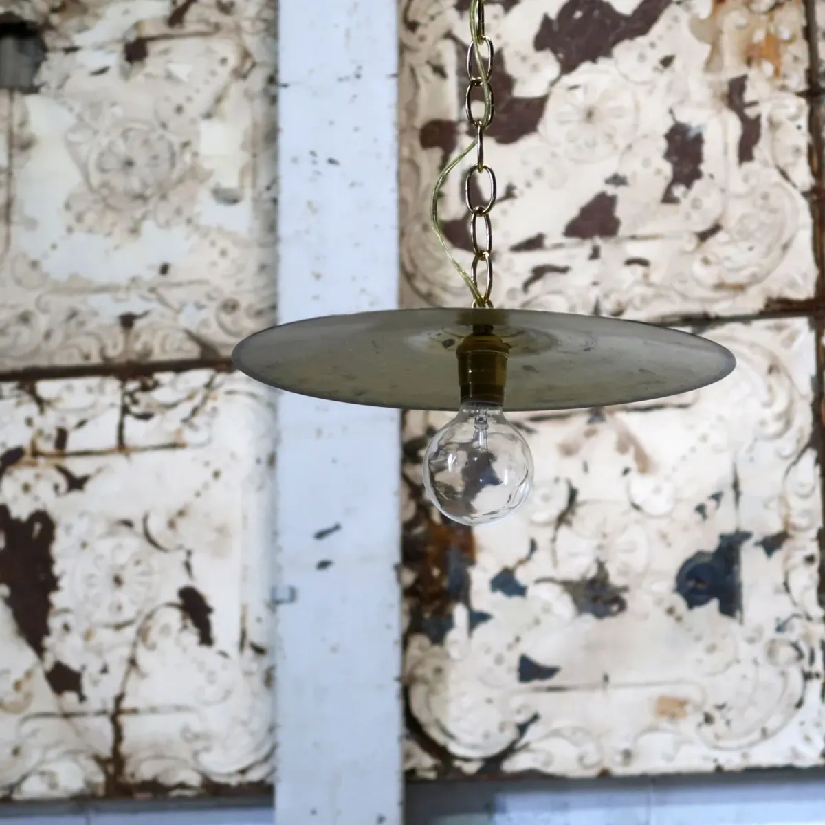 ビンテージ シンバル カスタムペンダントランプ