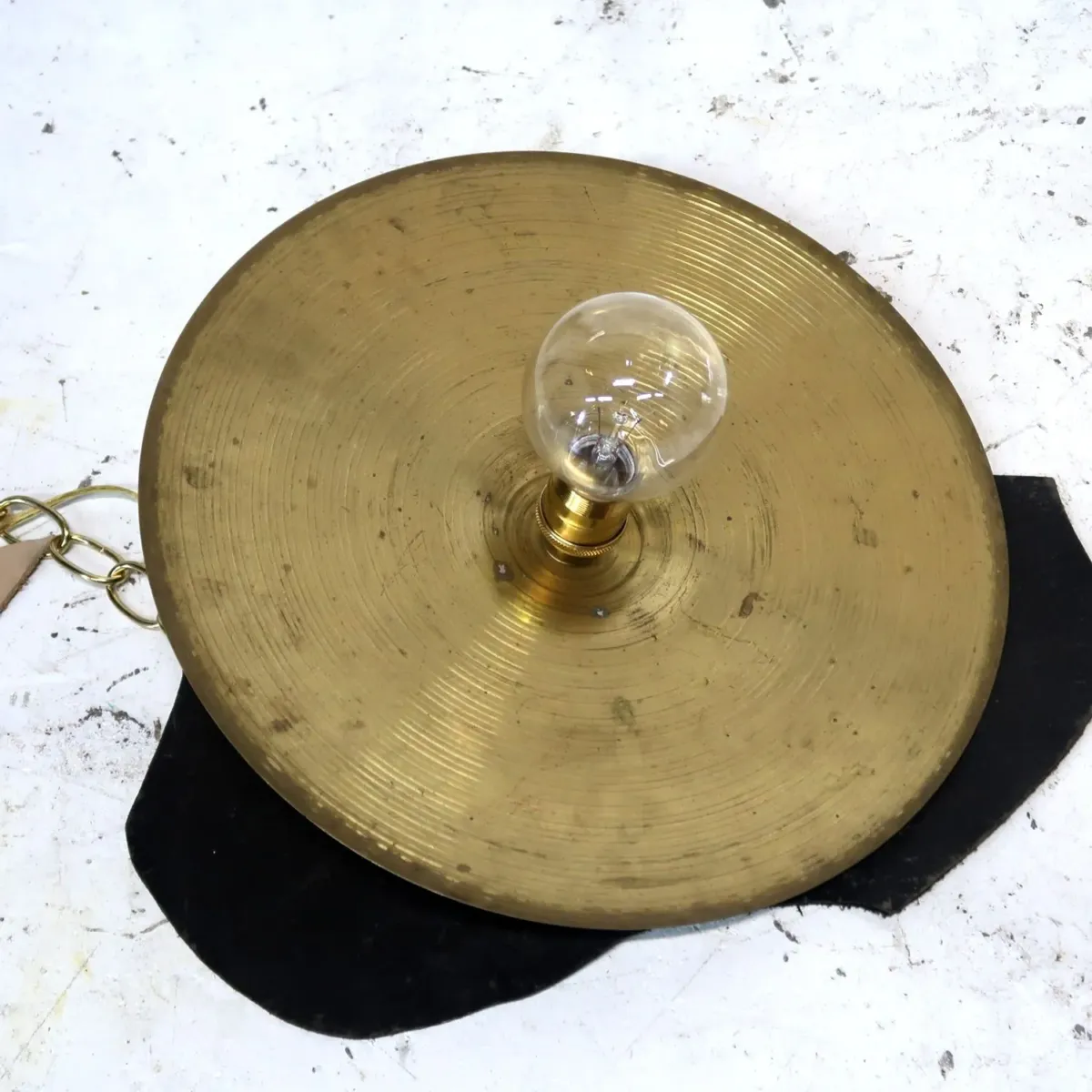 ビンテージ シンバル カスタムペンダントランプ