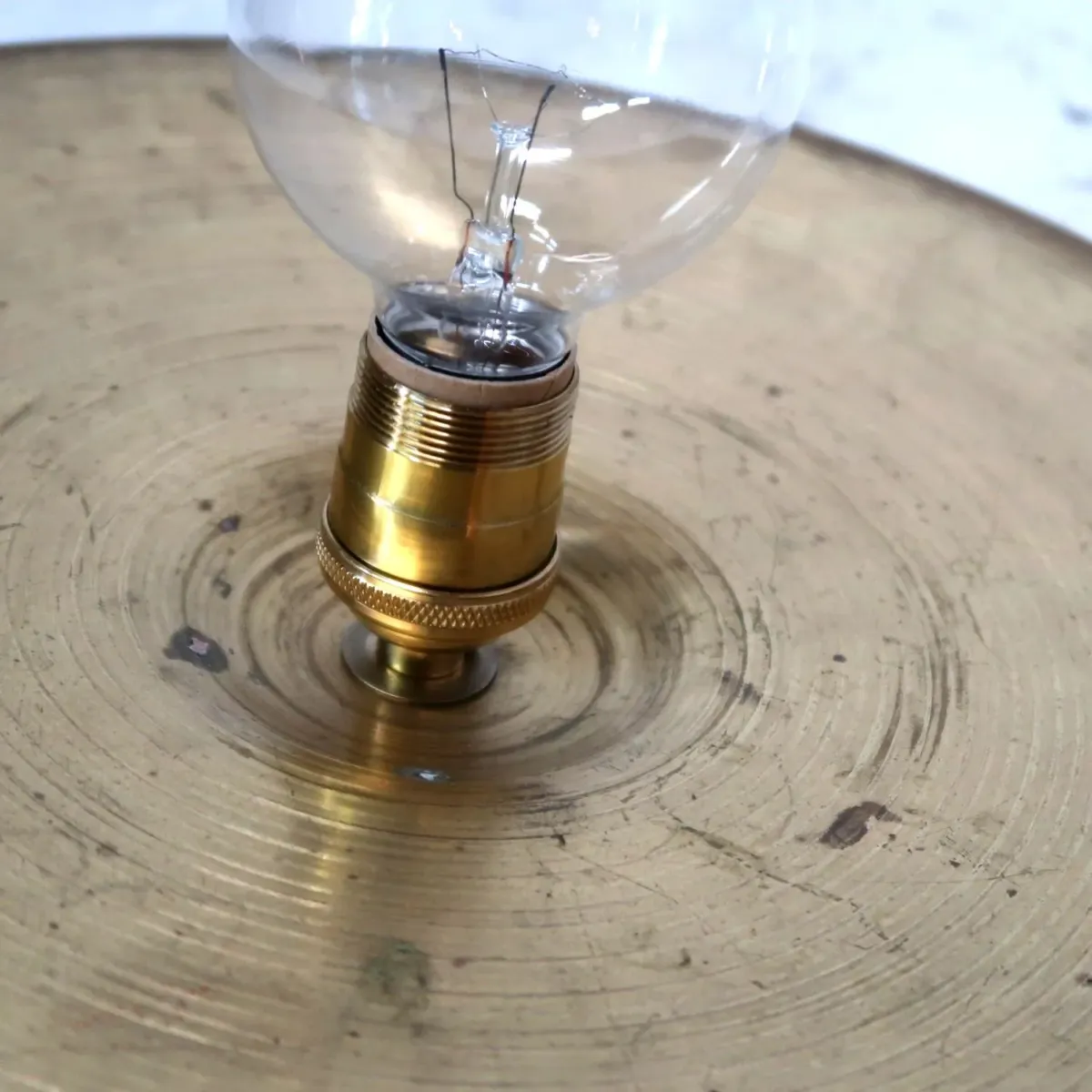 ビンテージ シンバル カスタムペンダントランプ