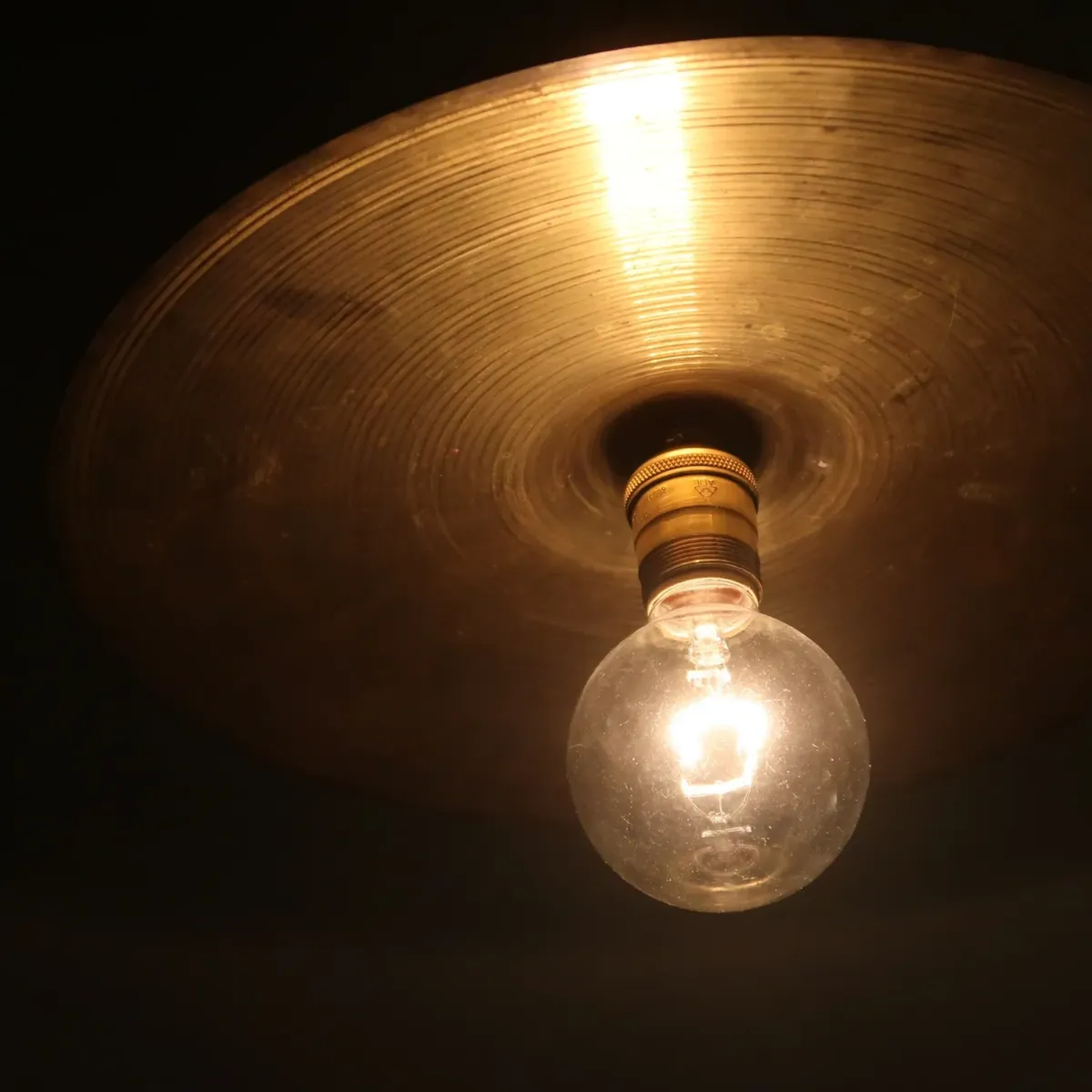 ビンテージ シンバル カスタムペンダントランプ