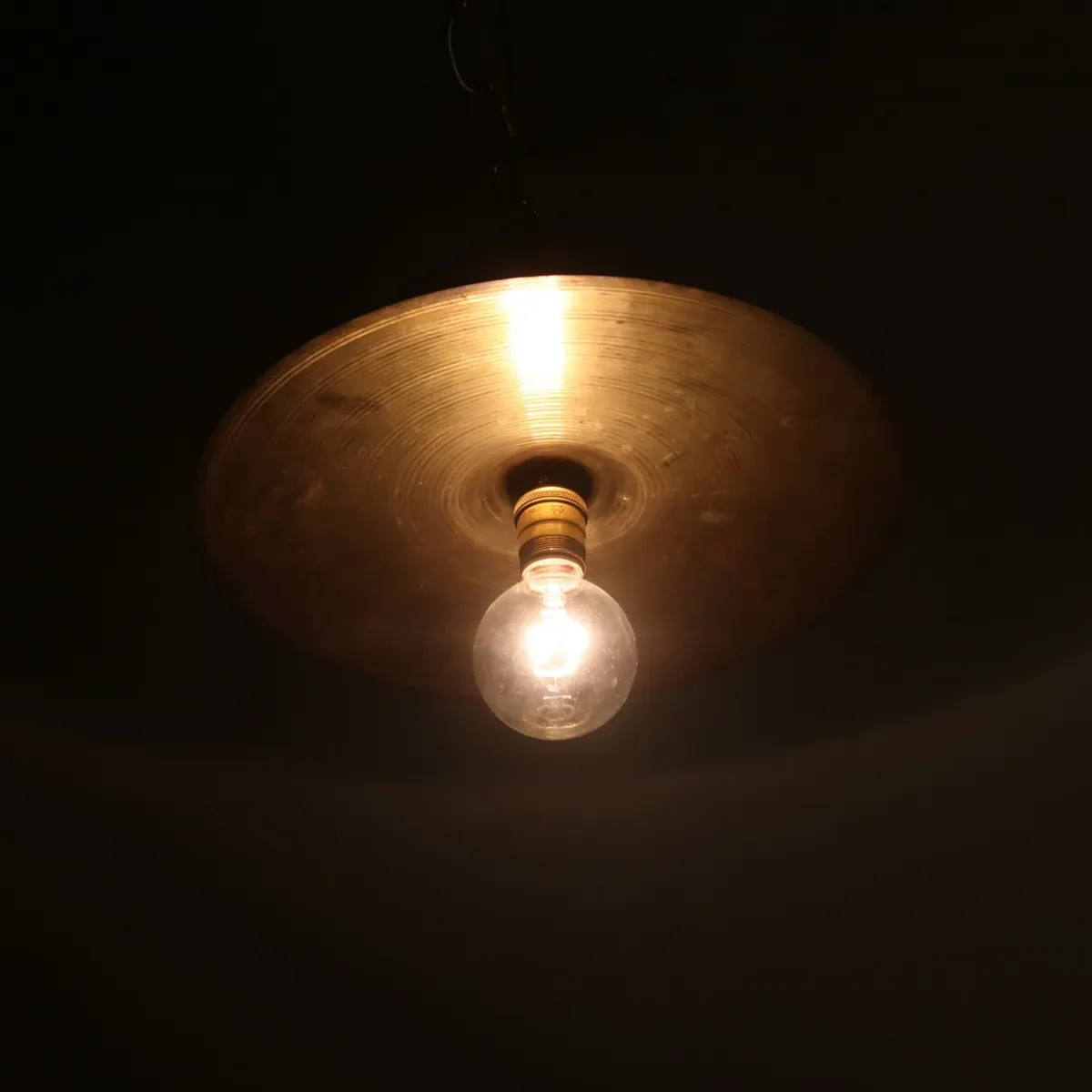 ビンテージ シンバル カスタムペンダントランプ