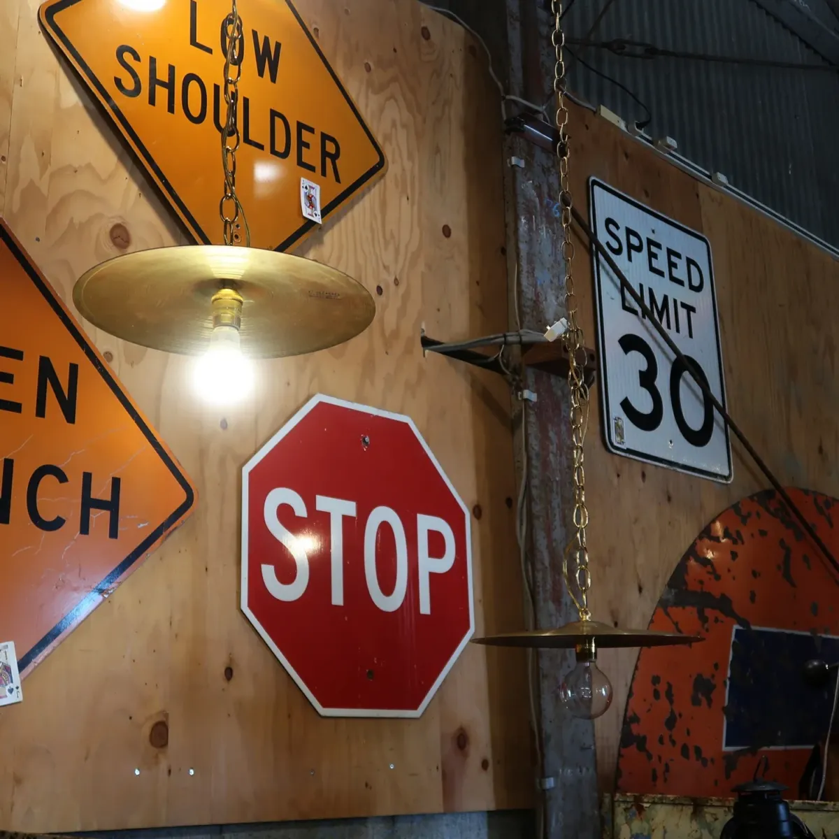 ビンテージ シンバル カスタムペンダントランプ