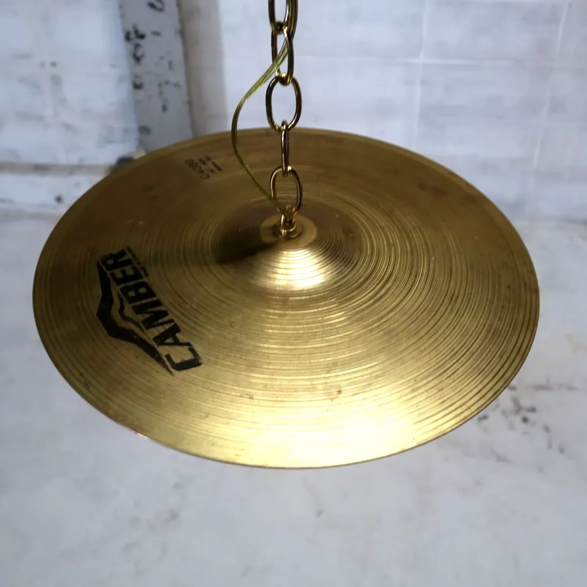 ビンテージ シンバル カスタムペンダントランプ