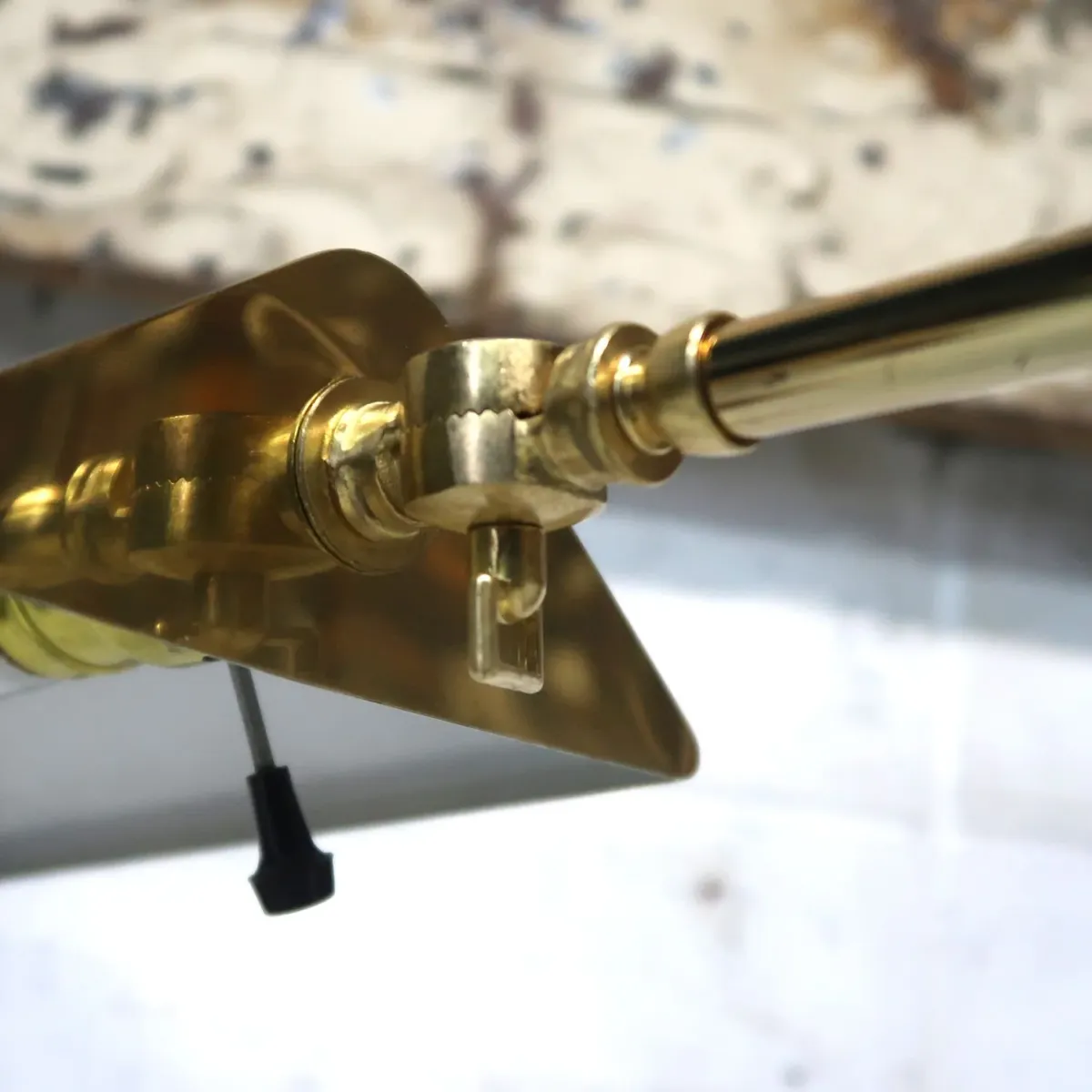 アンティーク ゴールドメタル フロアランプ