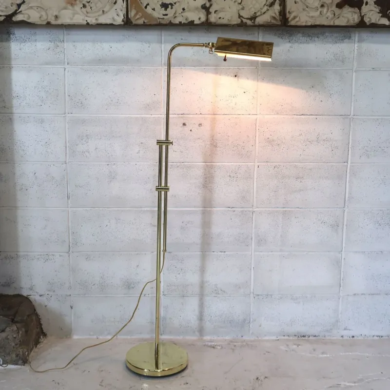 アンティーク ゴールドメタル フロアランプ