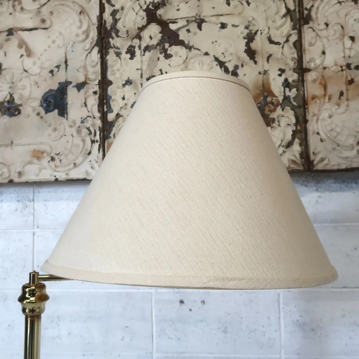 アンティーク ゴールドメタル フロアランプ