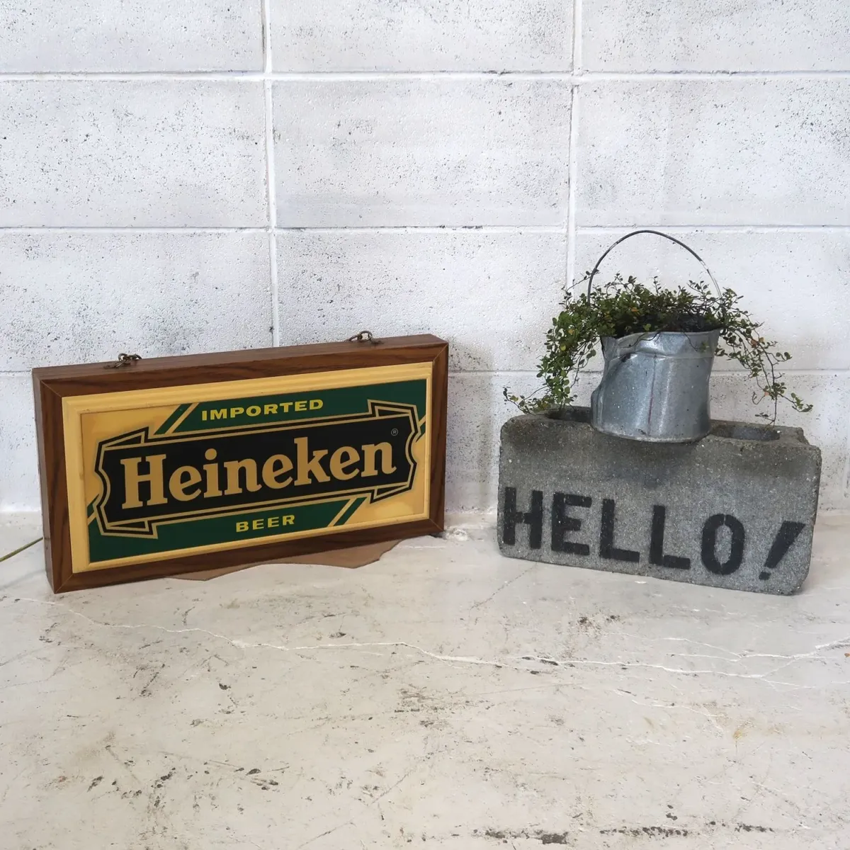 Heineken ビンテージ ライトサイン