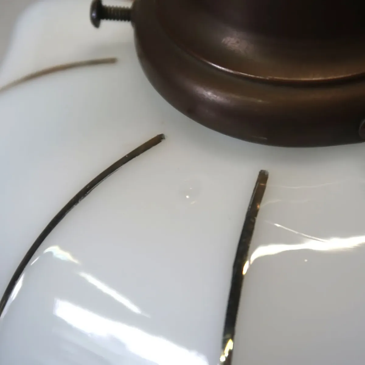 アンティーク ミルクガラス ペンダントランプ