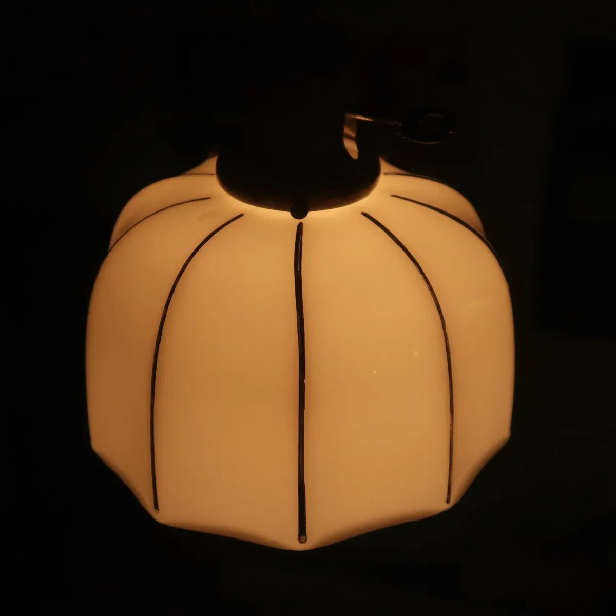 アンティーク ミルクガラス ペンダントランプ