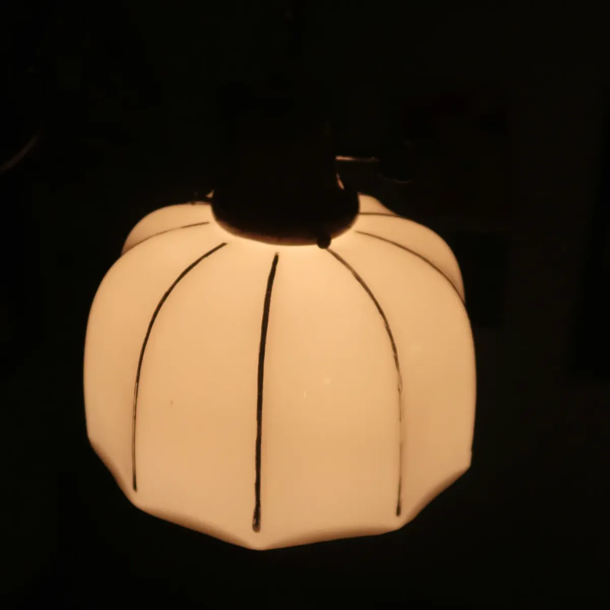 アンティーク ミルクガラス ペンダントランプ