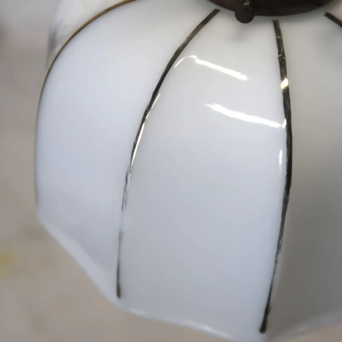 アンティーク ミルクガラス ペンダントランプ