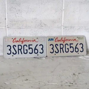 CALIFORNIA USED ナンバープレート ペア