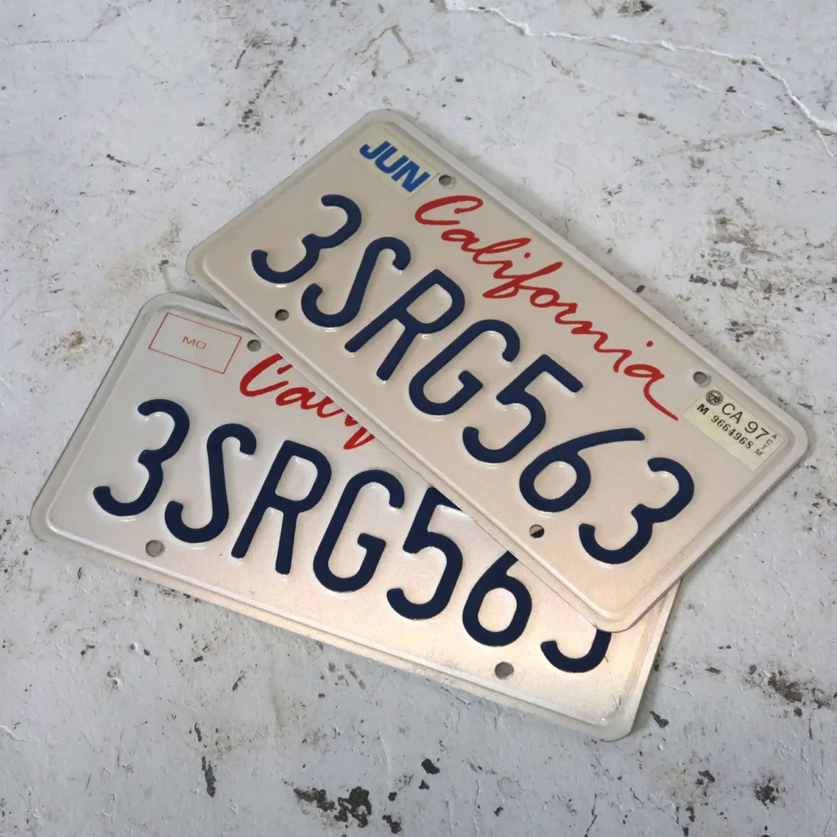 CALIFORNIA USED ナンバープレート ペア