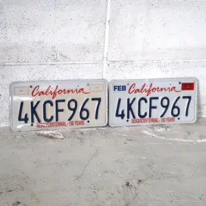 CALIFORNIA USED ナンバープレート ペア