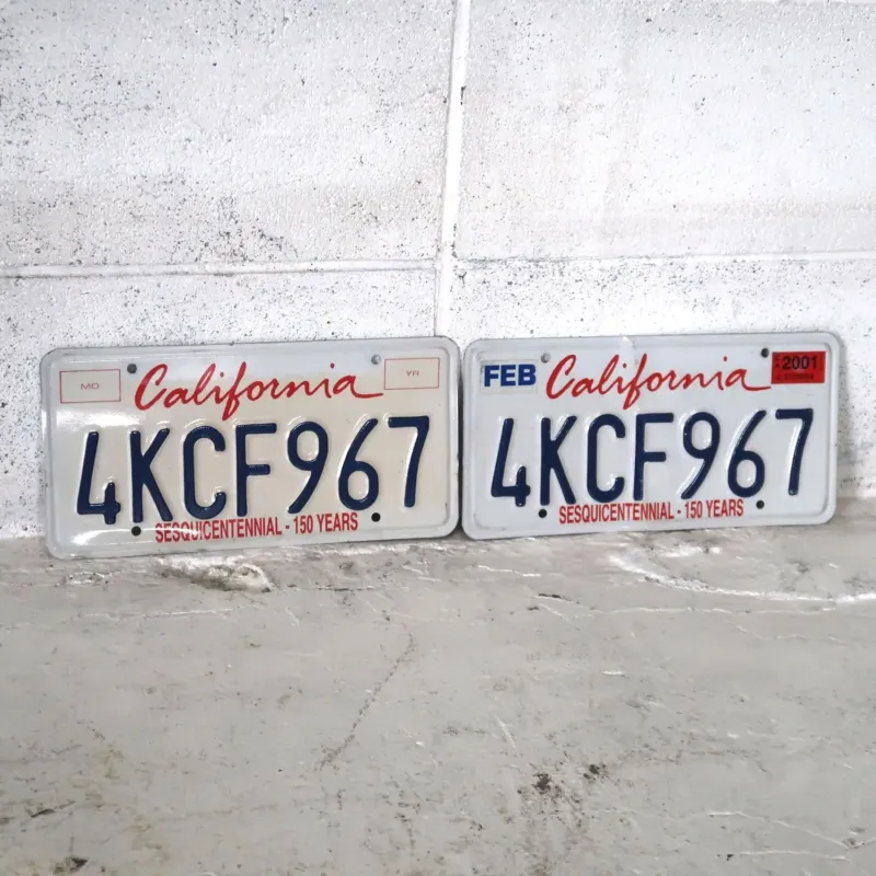 CALIFORNIA USED ナンバープレート ペア