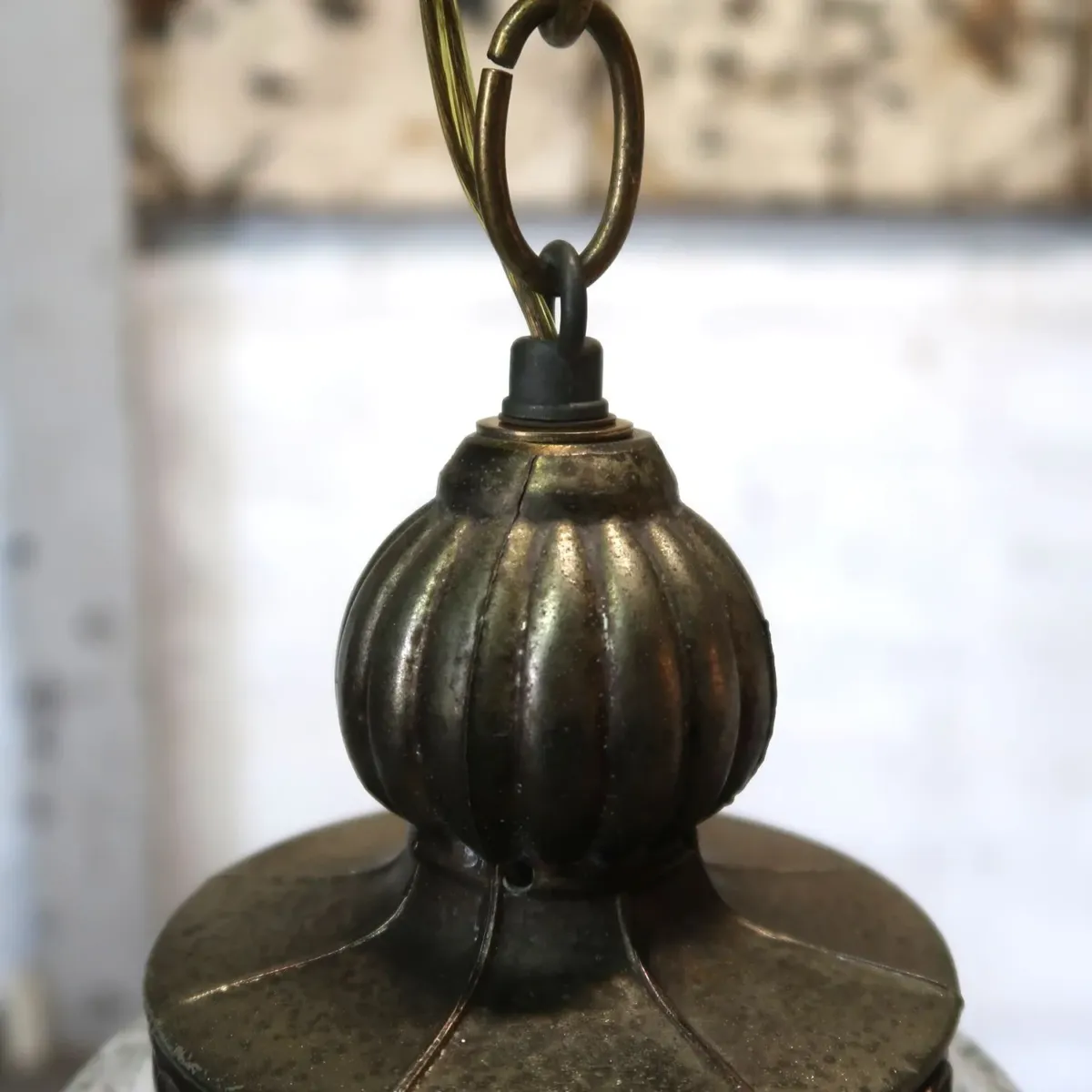 アンティーク カットガラスランプ クリアガラス