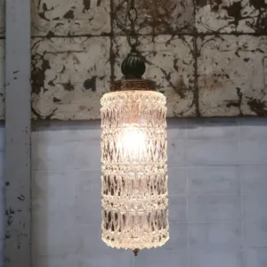 アンティーク カットガラスランプ クリアガラス