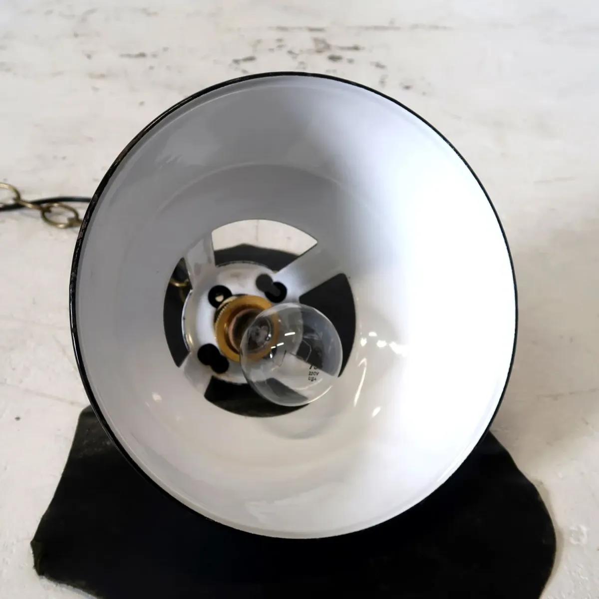 ビンテージ ホーロー ペンダントランプ