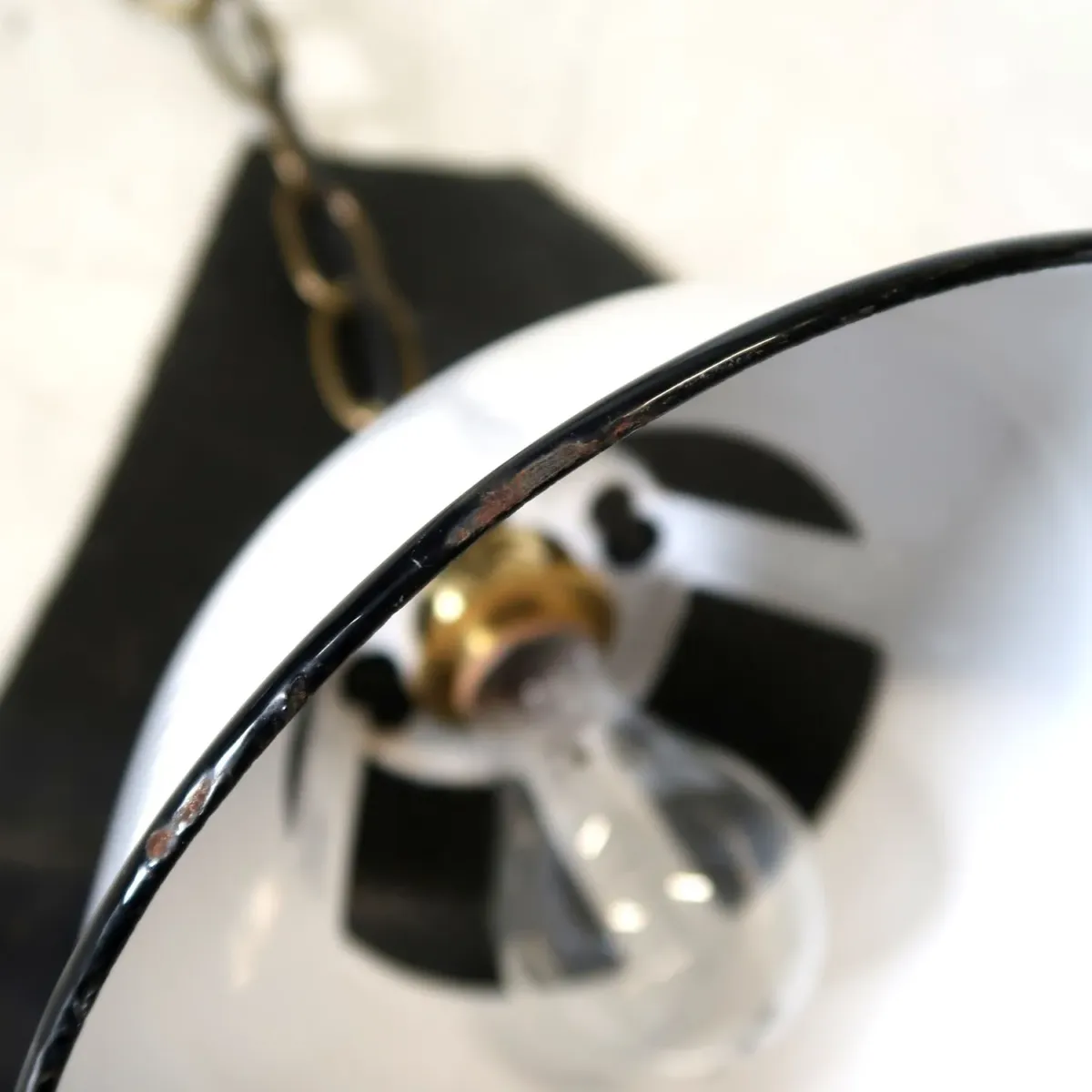 ビンテージ ホーロー ペンダントランプ