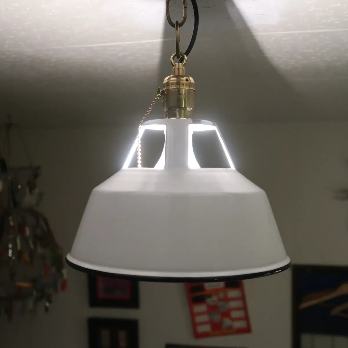 ビンテージ ホーロー ペンダントランプ