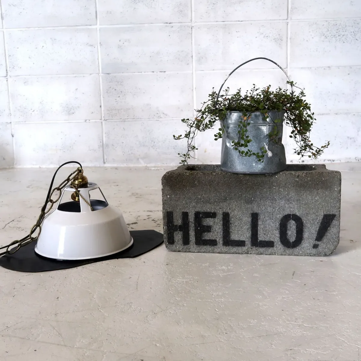 ビンテージ ホーロー ペンダントランプ