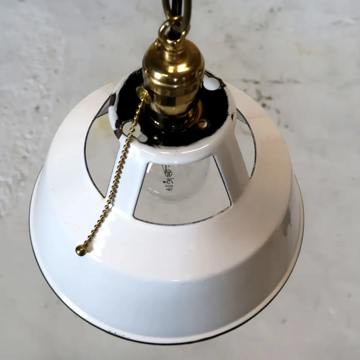 ビンテージ ホーロー ペンダントランプ