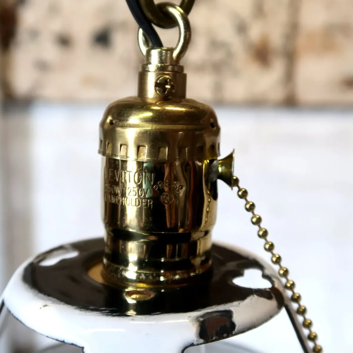 ビンテージ ホーロー ペンダントランプ