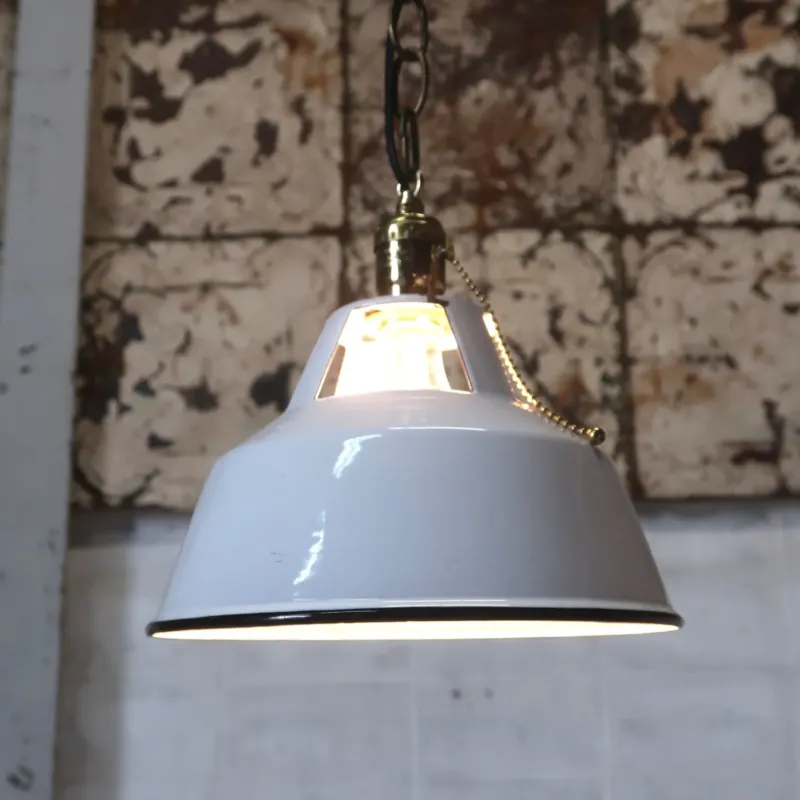 ビンテージ ホーロー ペンダントランプ